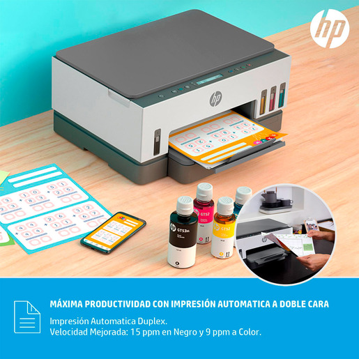 Impresora HP Smart Tank 720 Multifunción WIFI Dúplex