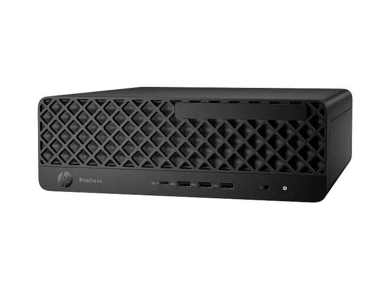Storks__HP_ProDesk_4_SFF_G1i_Desktop_AI_PC_JetBlack_nonODD_Catalog_TransparentBG_FrontLeft_4219114.webp