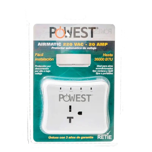 Protector de Voltaje Powest Airmatic 220V 20A (Para Aire Acondicionados)