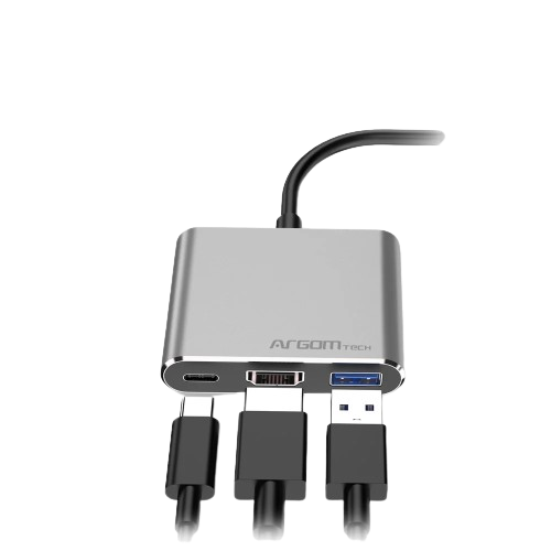 HUB ARGOM Oneaxess USB-C a HDMI, USB 3.0 y USB-C PD