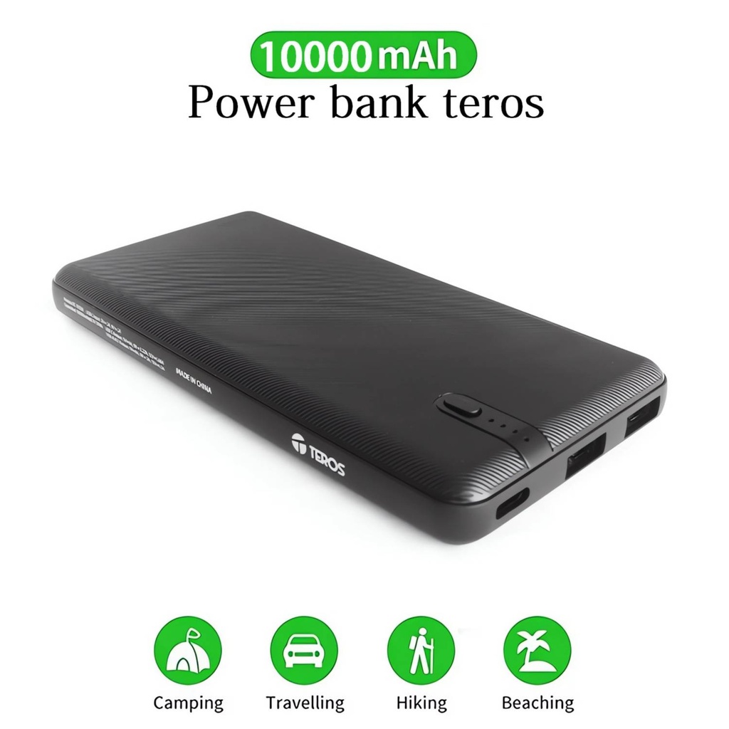 Power Bank TEROS TE-7053N 10000MAH 20W USB-C + USB