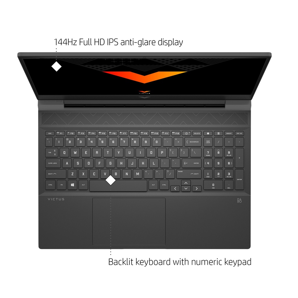 Laptop HP Victus 15 fa I7-12650H 16GB 512GB SSD VID RTX-4050 6GB 15.6" FHD 144HZ