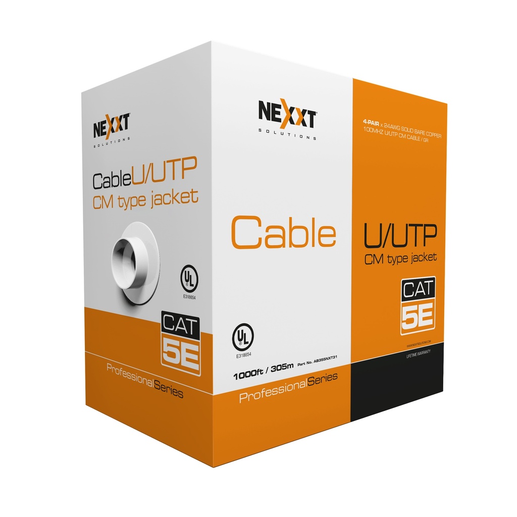 Rollo de cable UTP NEXXT CAT5e 305 metros