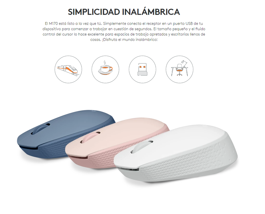 Mouse LOGITECH M170 inalámbrico