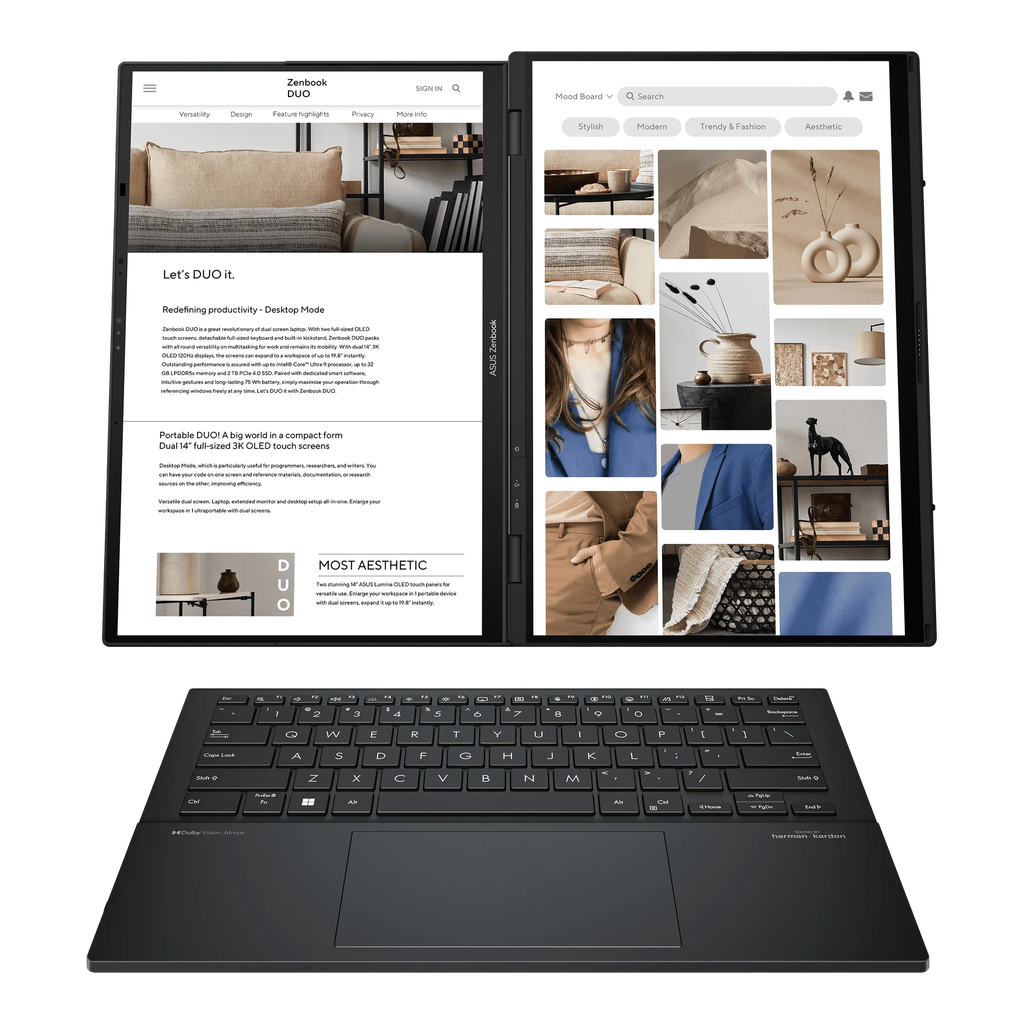 Laptop ASUS ZenBook Duo Ultra 9-185H 32GB 1TB SSD 14" 3K OLED Pantalla táctil