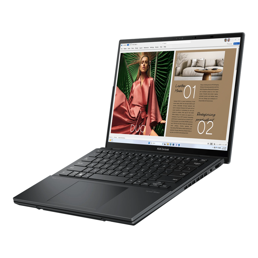 Laptop ASUS ZenBook Duo Ultra 9-185H 32GB 1TB SSD 14" 3K OLED Pantalla táctil