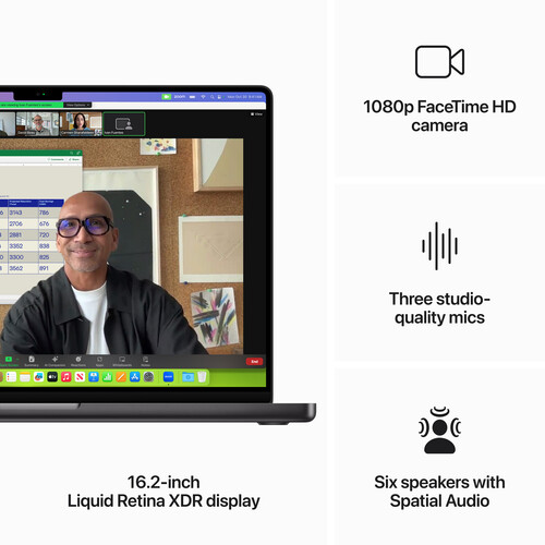 Laptop APPLE MacBook Pro M3 Max CHIP 14-core 30-core GPU 36GB 1TB 16.2"
