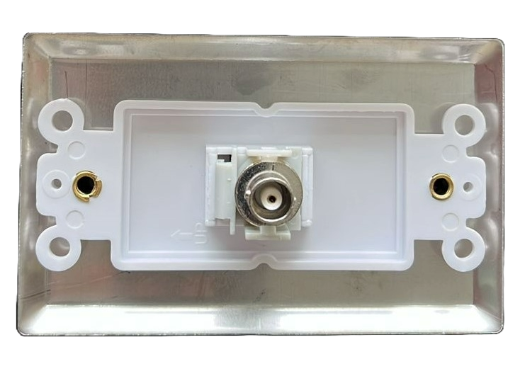 Placa de pared para conector BNC 1 Puerto
