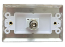 Placa de pared para conector BNC 1 Puerto