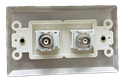 Placa de pared para conector BNC 2 Puertos