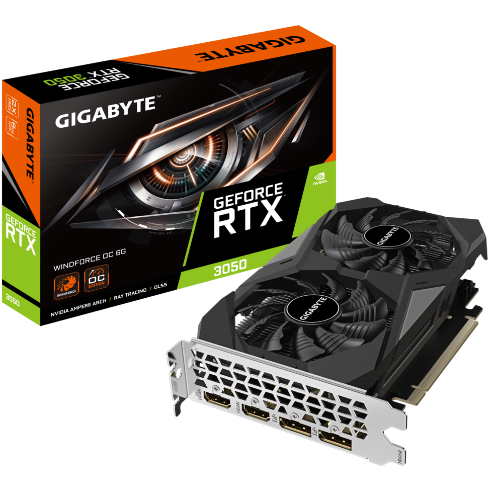Tarjeta de Video GIGABYTE NVIDIA GeForce RTX 3050 Windforce 6GB GDDR6 PCI-E 4.0