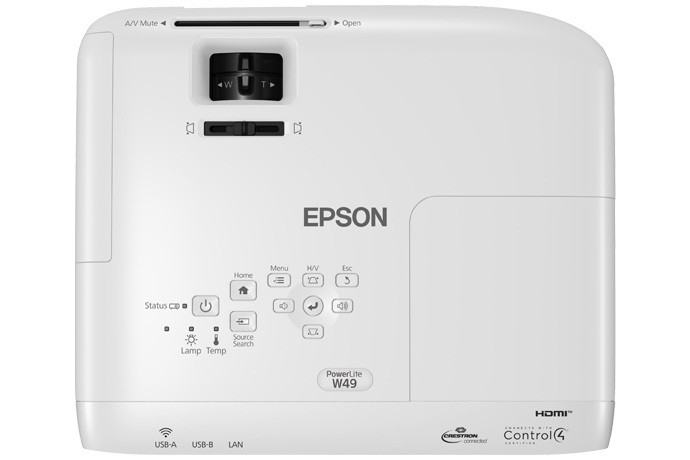 Proyector EPSON PowerLite W49 3800 lúmenes