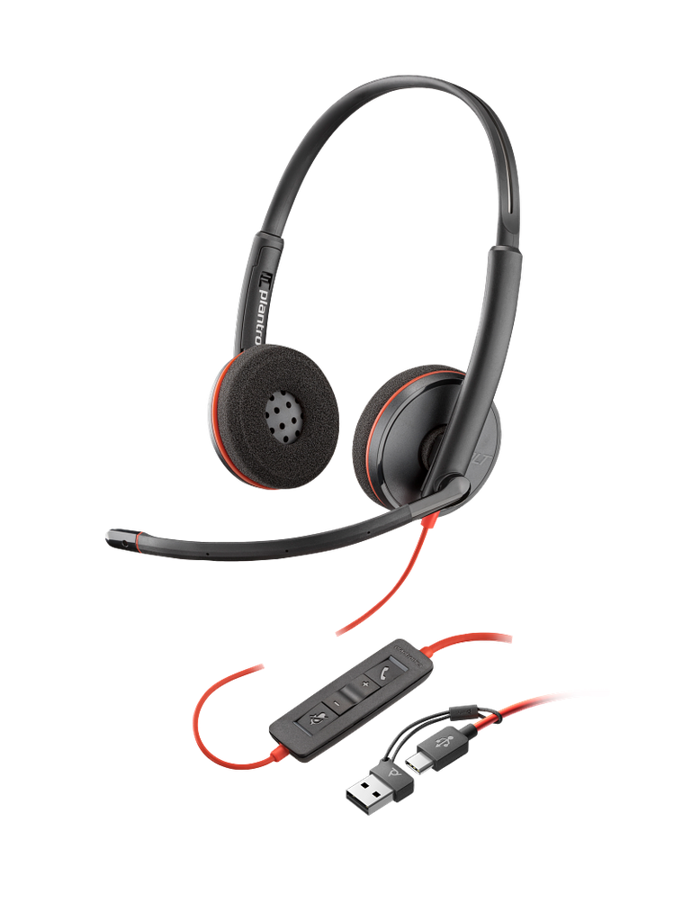 Auricular Hp Poly Headset BW3220 Usb-C+Usb-A 8X228A6