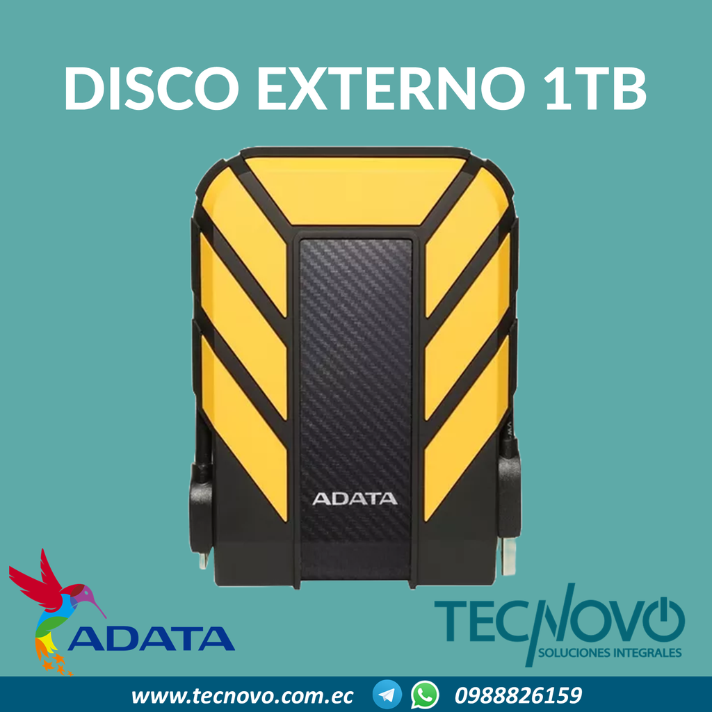 Disco ADATA HD710 HDD Externo 1TB USB 3.0 2.5" IP6X