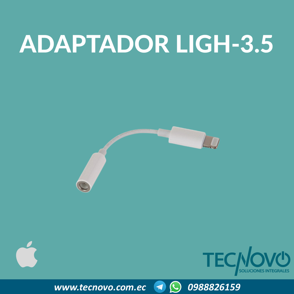 Adaptador Lightning a 3.5mm para APPLE IPhone