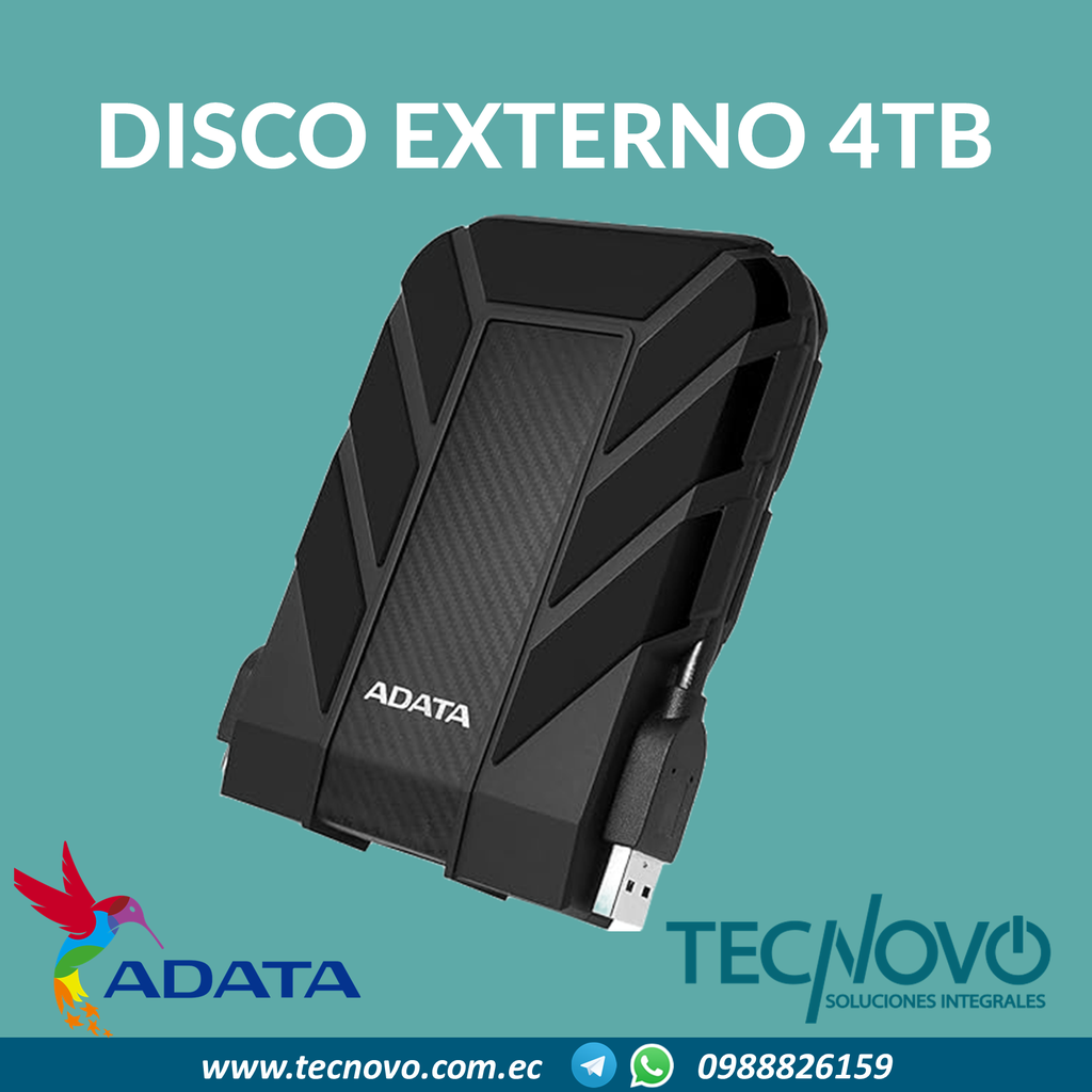 Disco ADATA HD710 Pro HDD Externo 4TB USB 3.0 2.5" IP6X