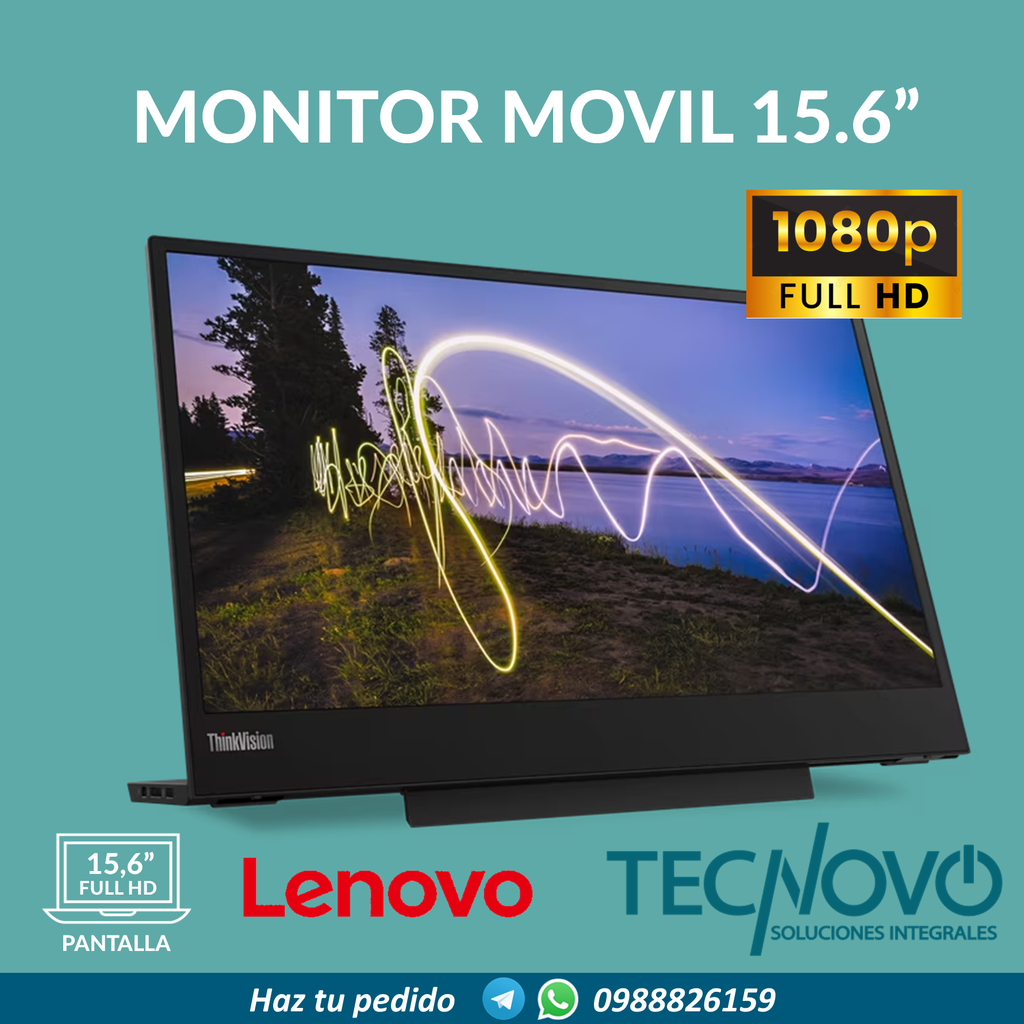 Monitor Movil Lenovo ThinkVision FHD M15 15.6" FHD