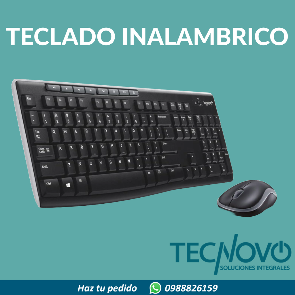 Combo Teclado + Mouse LOGITECH MK270 Negro WIRELESS Español