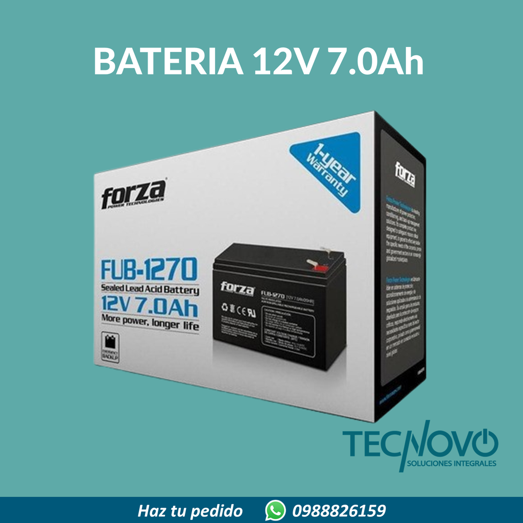 Batería FORZA FUB-1270 12V 7.0Ah