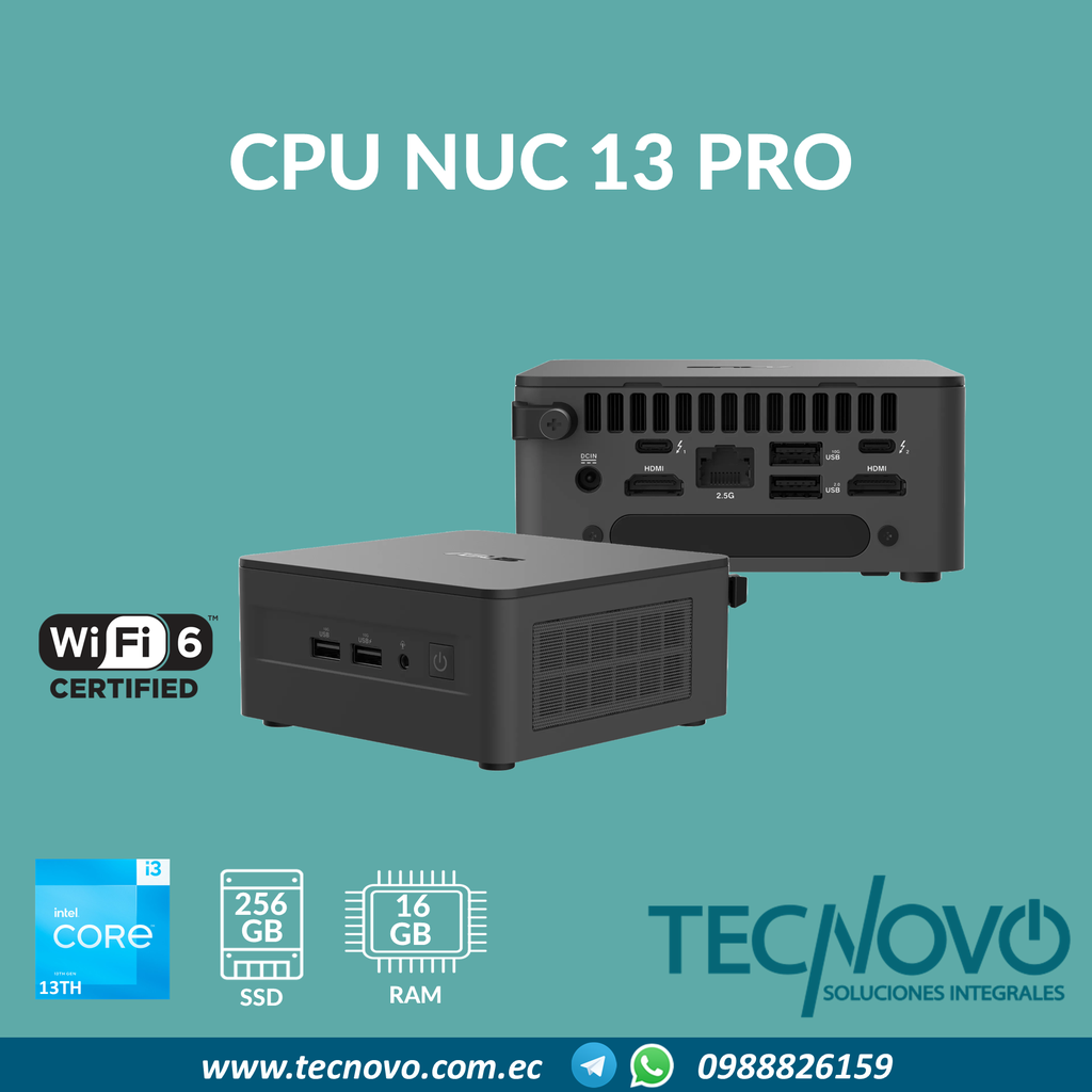 NUC ASUS 13 Pro I3-1315U 16GB 256GB SSD WIFI6