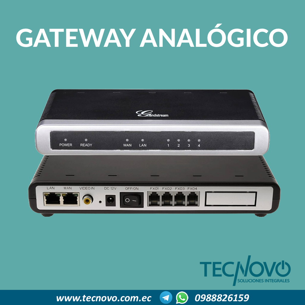 Gateway Analógico FXO GRANDSTREAM GXW410 4 Puertos