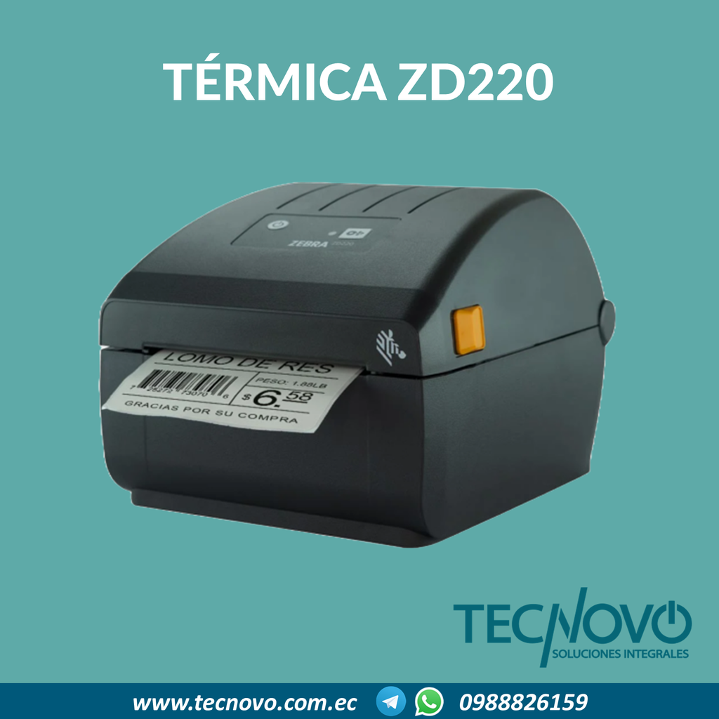 Impresora de escritorio ZEBRA ZD220 USB TD