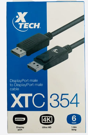 Cable XTECH XTC-354 DisplayPort 1.8m