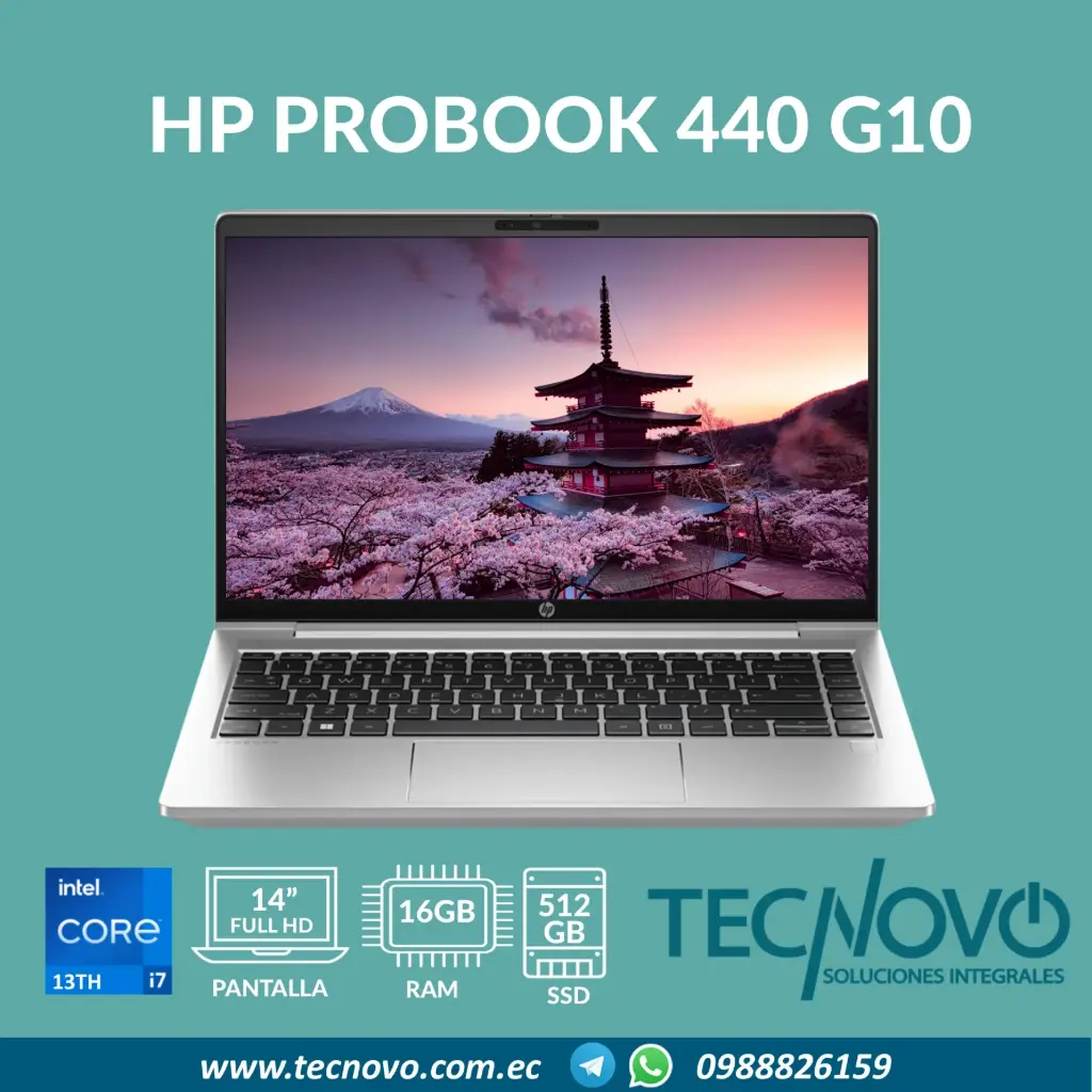 Laptop HP ProBook 440 G10 Intel Core I7-1355U 16GB 512GB-SSD 14" FHD