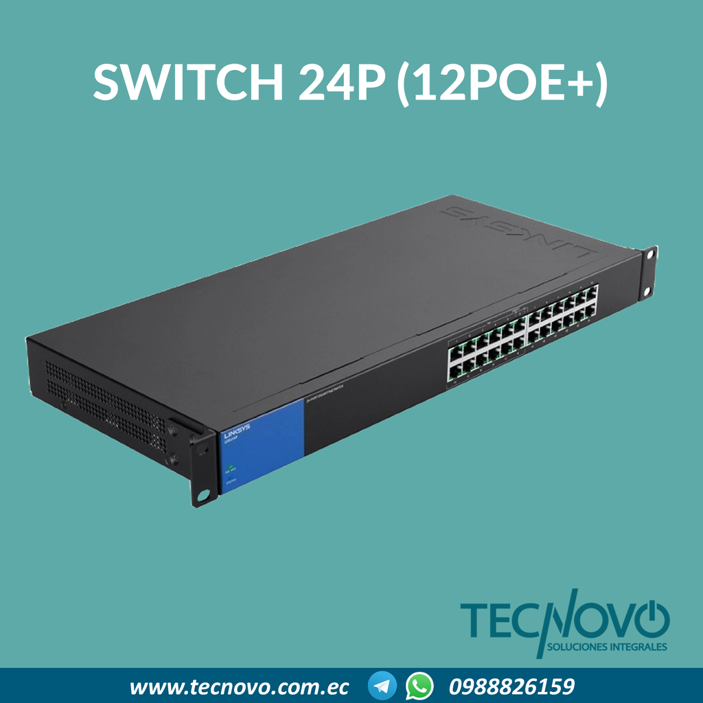 Switch Linksys 24 Puertos Gigabit 12-POE