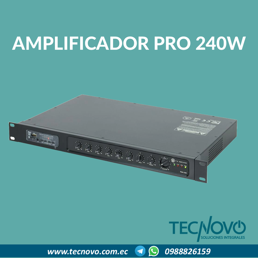 Amplificador TOPP PRO 240W 4 MIC