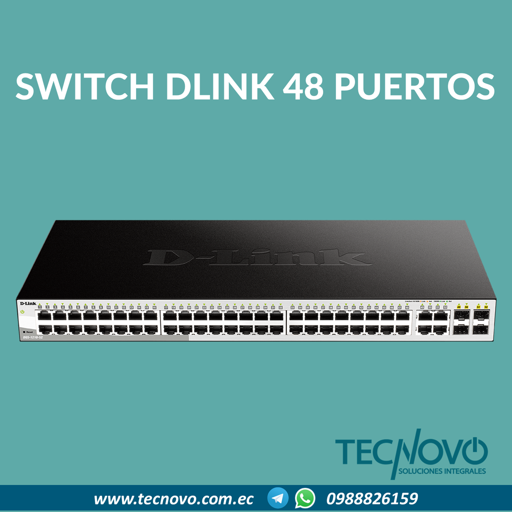 Switch Dlink DGS-1210-52-L2 48 Puertos Gigabit