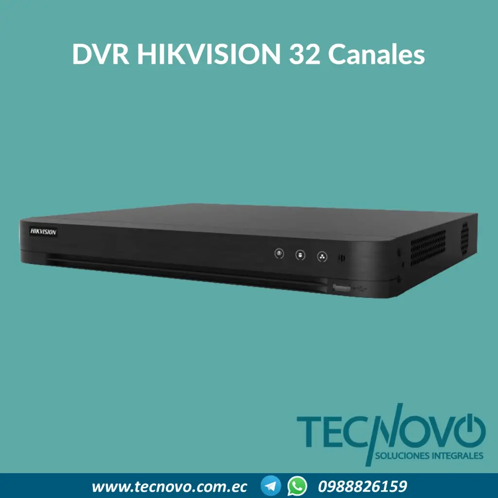DVR HIKVISION 32 canales analógicos 1U H.265