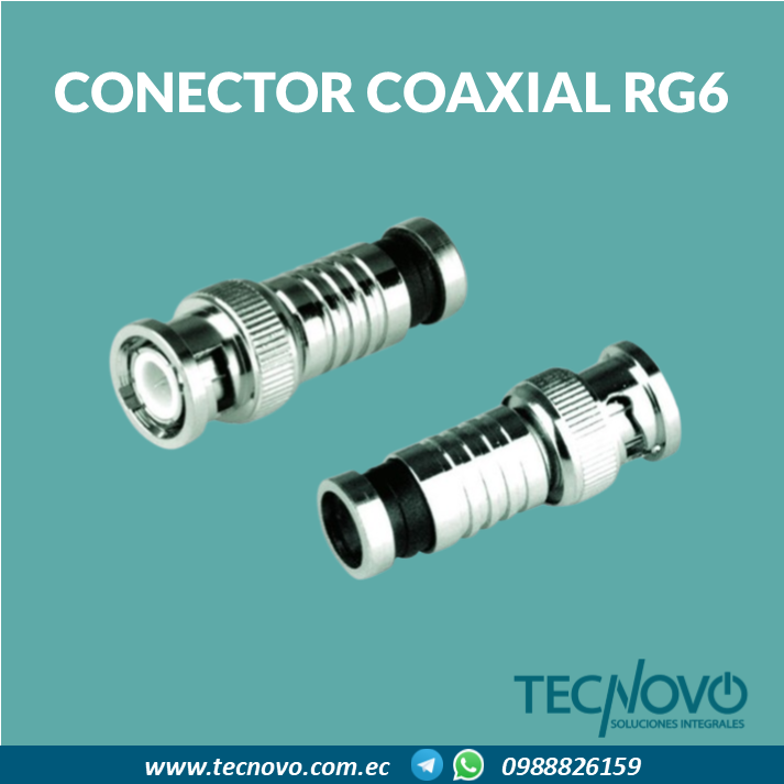 Conector coaxial BNC RG6 a presión