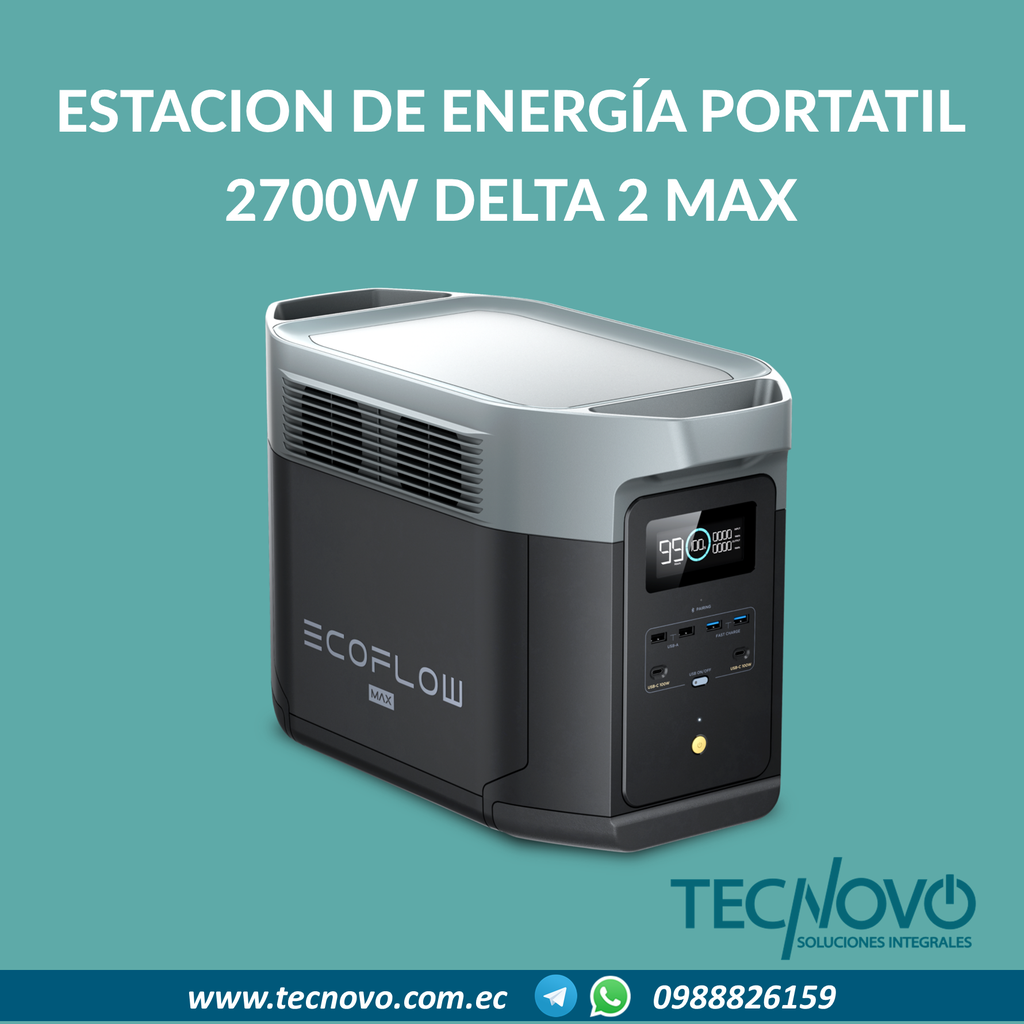 Estación de energía portátil ECOFLOW Delta 2 Max 2400W 2048Wh