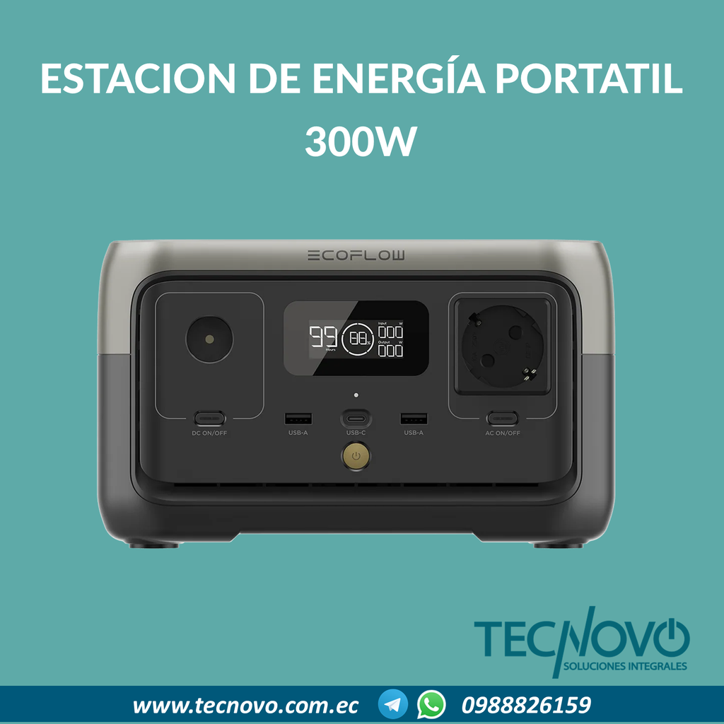 Estación de energía portátil ECOFLOW River 2 300W 256Wh