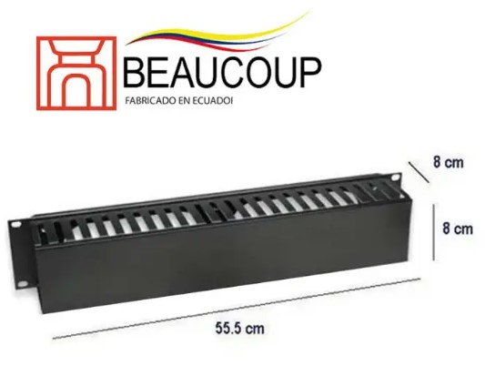 Organizador Horizontal BEAUCOUP 2UR con canaleta 80x80