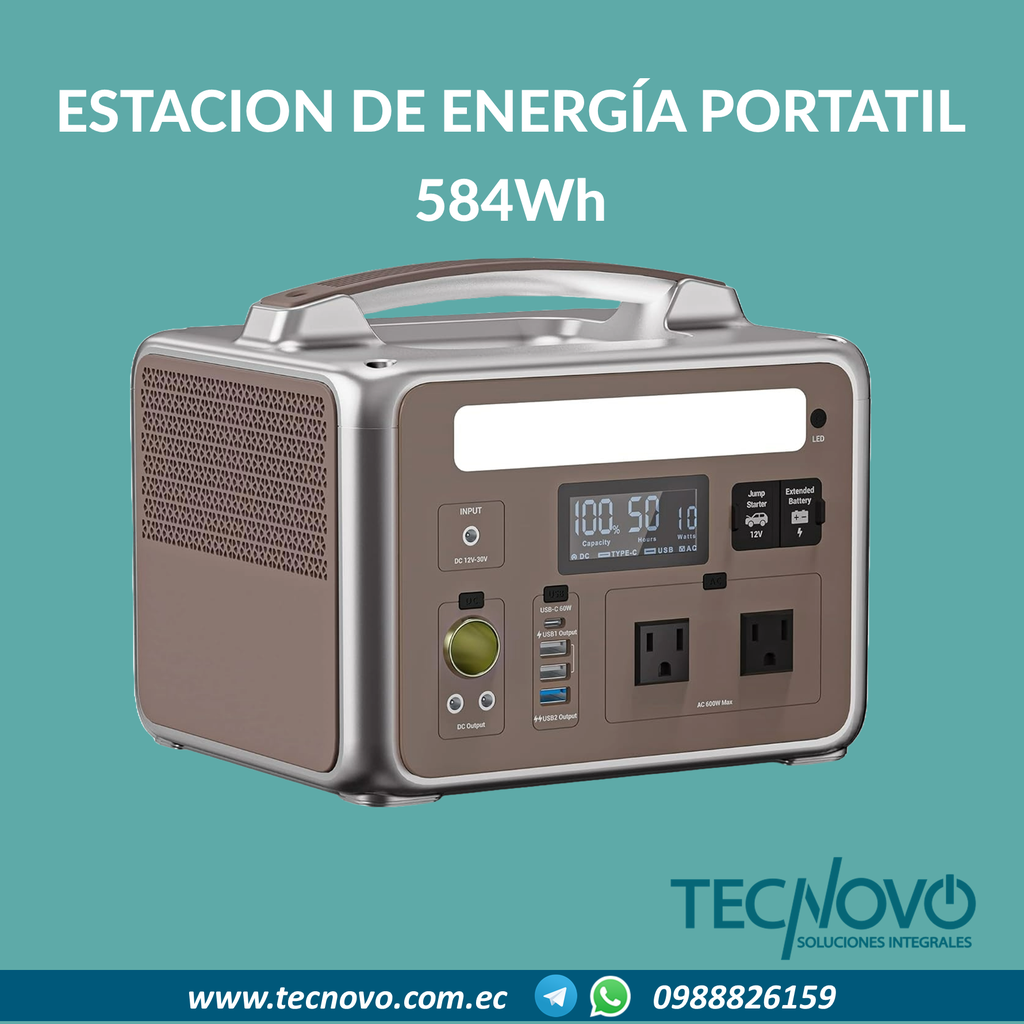 Estación de energía portátil AMPACE P600 584Wh