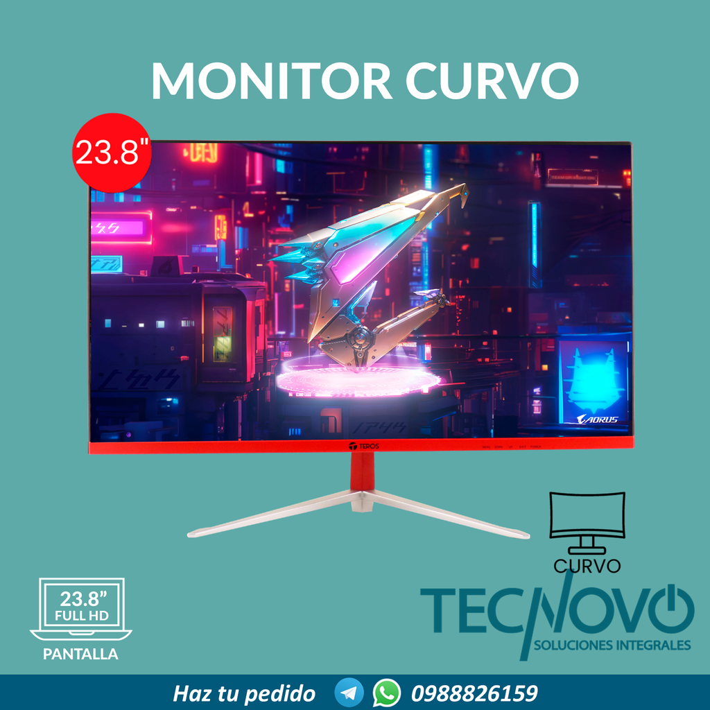 Monitor TEROS TE-2471G Curvo 23.8" FHD 165Hz 