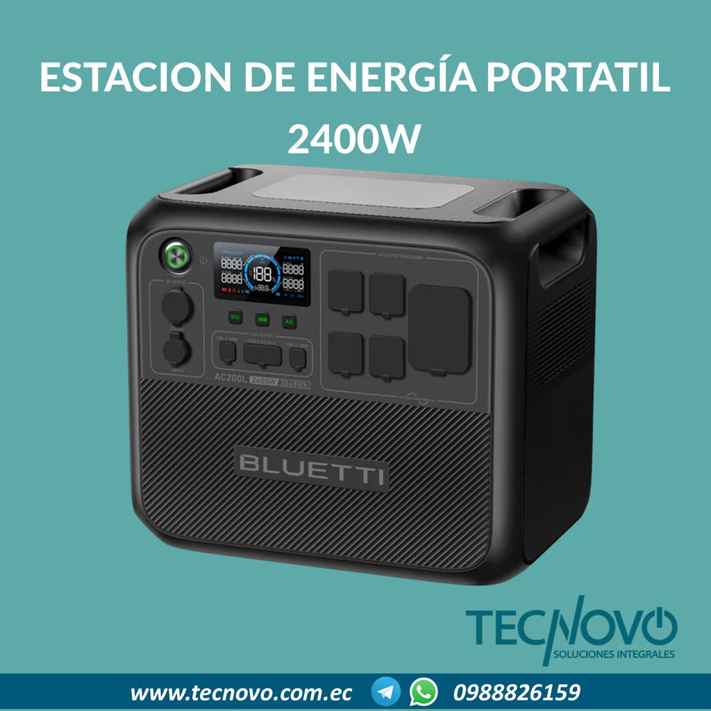 Estación de energía portátil BLUETTI 2400W 2304Wh