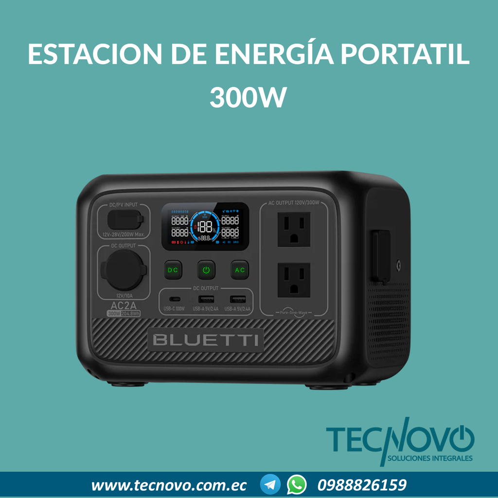 Estación de energía portátil BLUETTI 300w 204Wh.