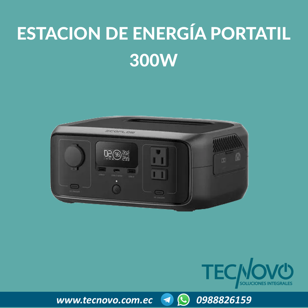 Estación de energía portátil ECOFLOW River 3 300W 245Wh 