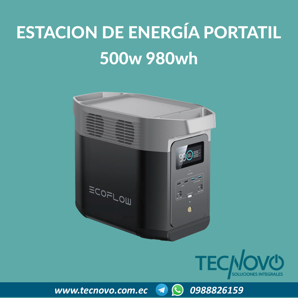 Estación de energía portátil ECOFLOW E980 500W 980Wh 