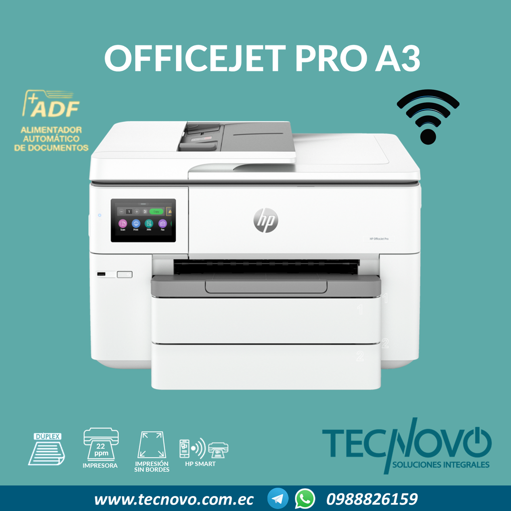 Impresora HP OfficeJet Pro 9730 A3 Formato Ancho Multifunción WIFI