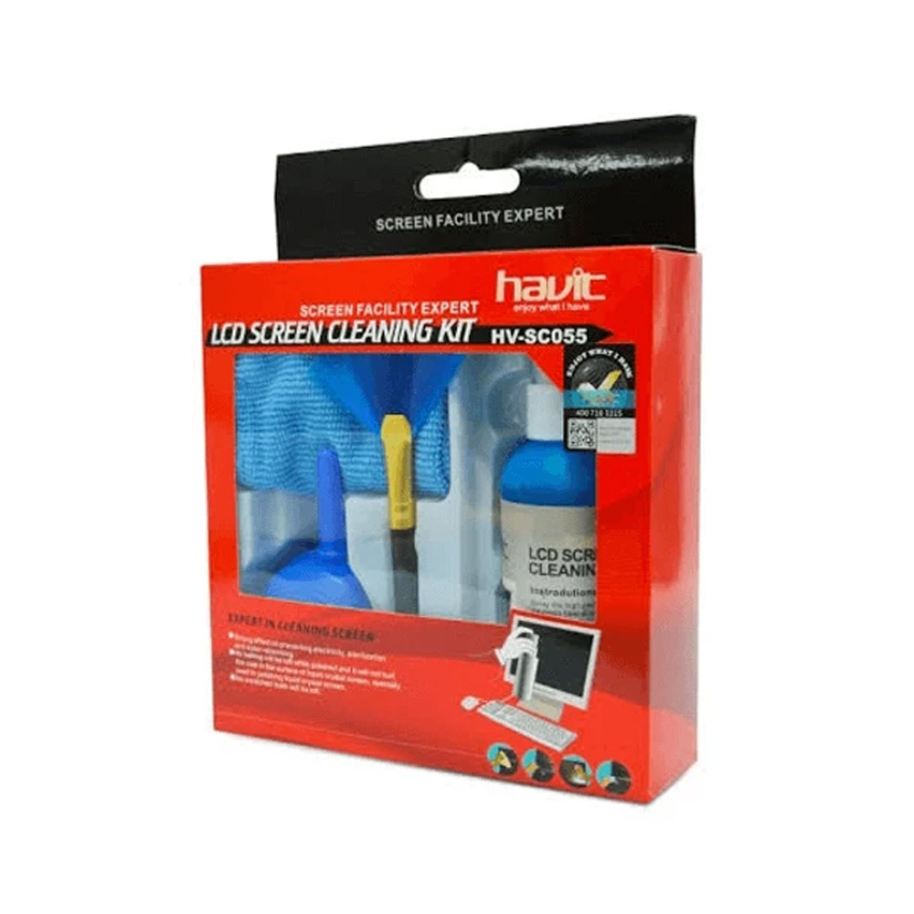 KIT limpia pantalla HAVIT (Spray, franela, brocha, soplador)