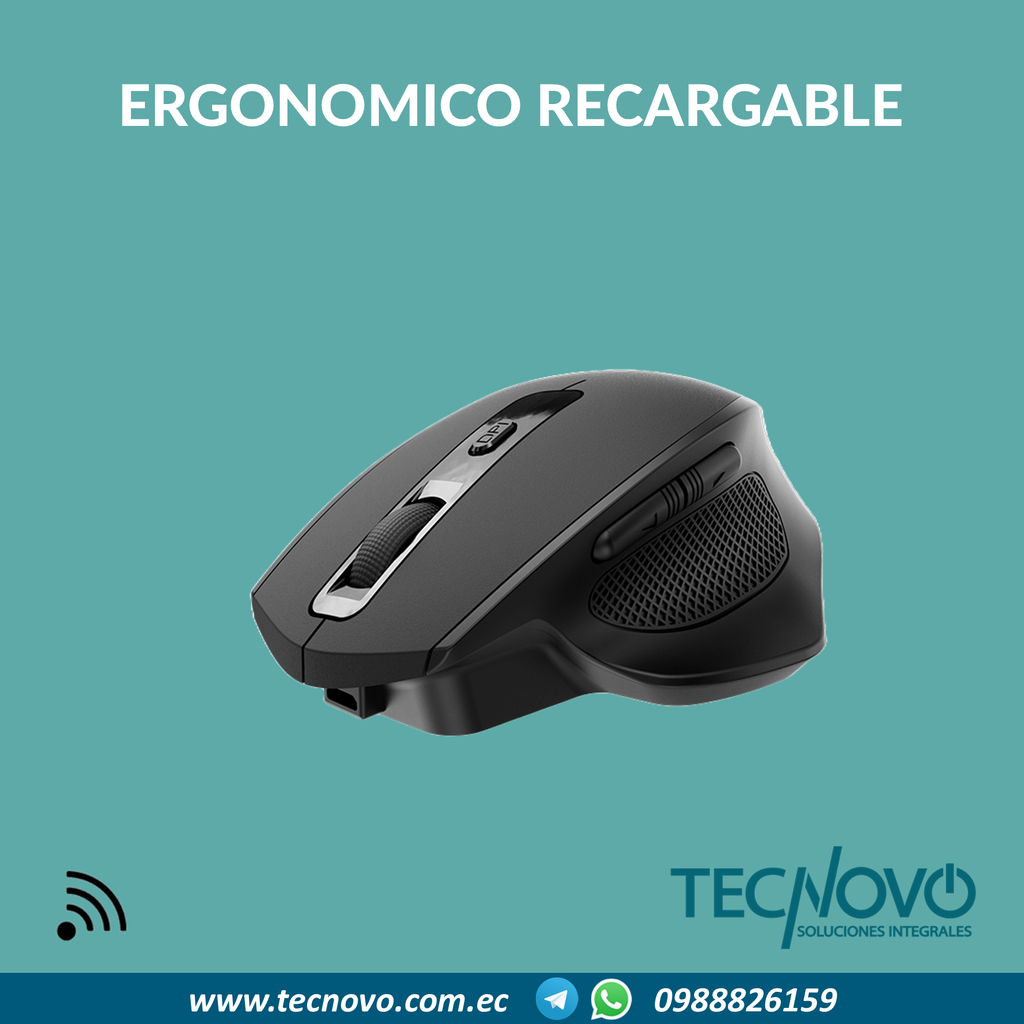 Mouse KLIP XTREME ErgoLast KMW-760 Inalámbrico Ergonómico Recargable