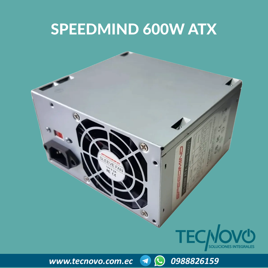 Fuente de poder SPEEDMIND 600W ATX 