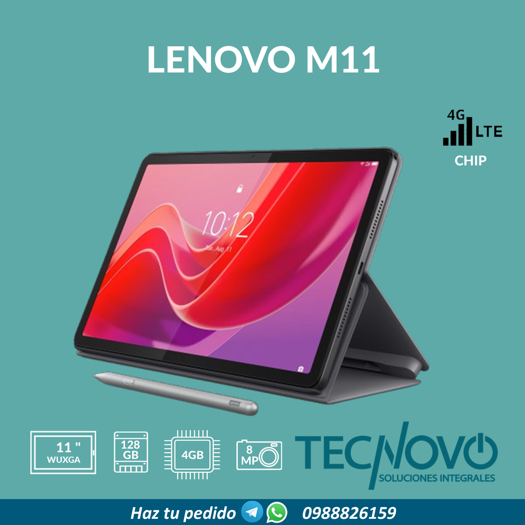 Tablet LENOVO TAB M11 LTE 4GB 128GB 11" (Gratis estuche y Lapiz)