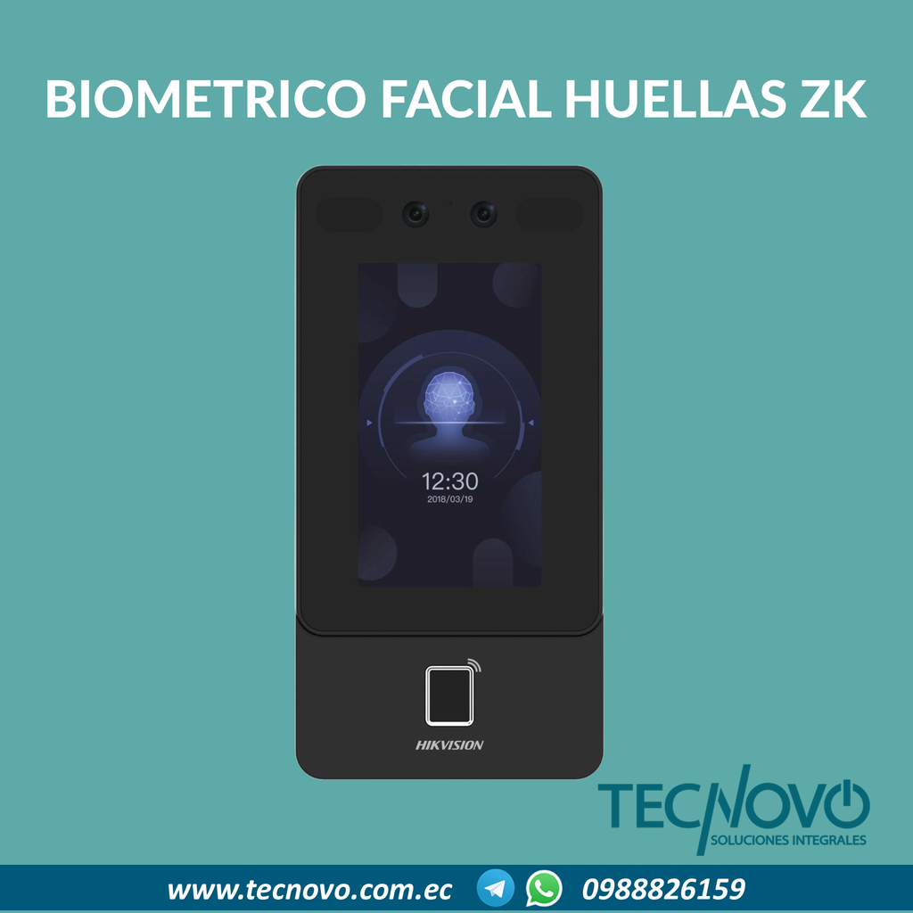 Biométrico facial y huellas HIKVISION DS-K1T342MFWX