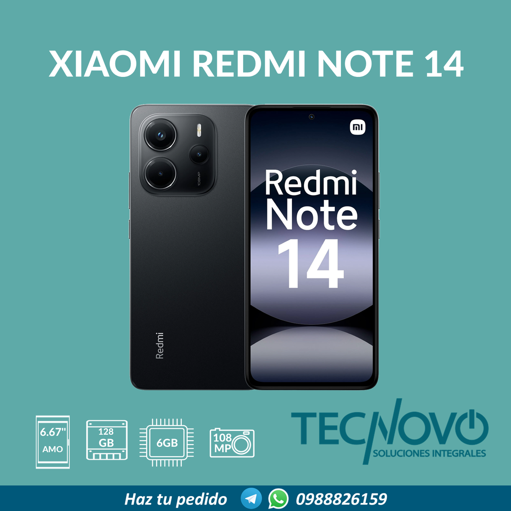 Celular Xiaomi Redmi Note 14 6GB 128GB