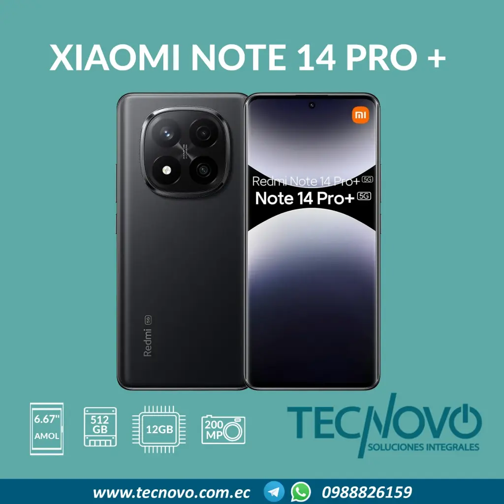 Celular Xiaomi Redmi Note 14 PRO PLUS 8GB 256GB 5G